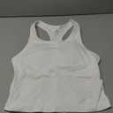 ATTRACO Workout Tank Tops for Women with Built in Bra Ribbed Seamless Yoga Tanks Tight Fit (8, White)