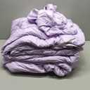 CozyLux Lavender Full Size Comforter Set, 3 Pieces Light Purple Solid Breathable Quilted Boho Bedding Sets, Luxury Fluffy Soft Bed Set with Down Alternative Comforter and 2 Pillowcases for All Season