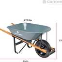 Corona Tools Wheelbarrow in a Box 5 Cubic Foot Heavy Duty Garden Cart with 15 Flat-Free Tire for Gardening, Planting & Outdoor Use