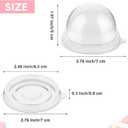 Patelai 150 Pcs Clear Plastic Mini Cupcake Container, Mini Cupcake Box Muffin Dome Muffin Single Container Box for Wedding Birthday Cheese Pastry Dessert Cake (Clear)
