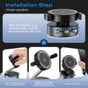 2 x 360 Rotation Clip on Car Phone Mount, 2 IN 1 Adjustable Magnetic Car Phone Holder Vacuum Suction Cup Phone Stand Foldable Cellphone Mount with Concealable Ears for All Smartphones