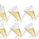 Champagne Shooter , Champagne Flutes Glasses , Unbreakable Acrylic with Stand Bridesmaid Proposal Box , Stocking Stuffers for Adults , Bachelorette Party Favors , Party Supplies , Fun Gifts for Women (6)