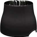 Dogit Elevated Dog Bowl, Stainless Steel Dog Food and Water Bowl for Large Dogs, Black, 73752