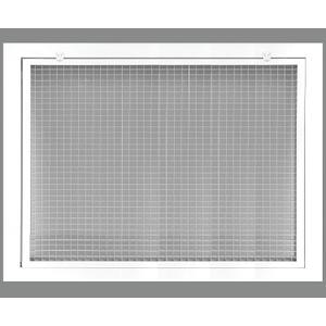 18" x 14" Cube Core Eggcrate Return Air Filter Grille for 1" Filter - Aluminum - White [Outer Dimensions: 20.5" x 16.5]