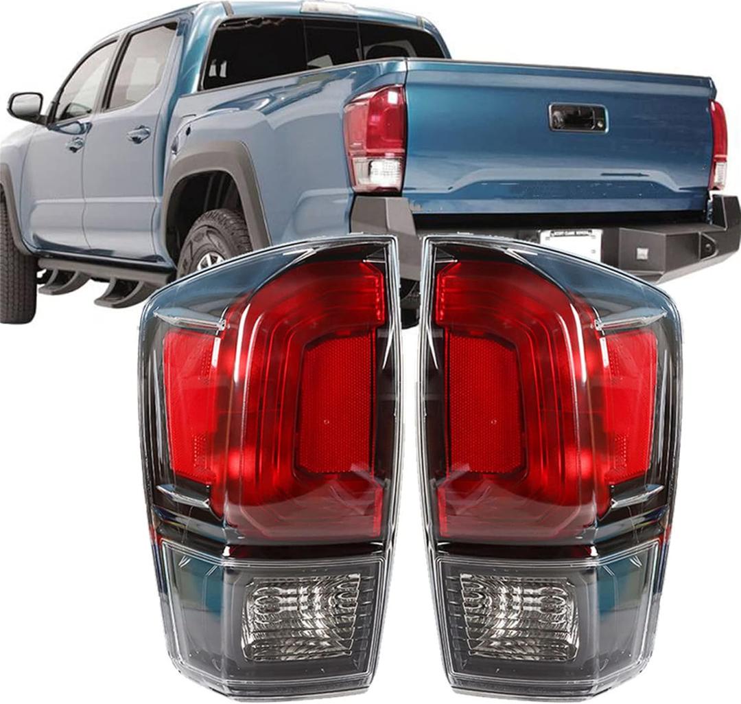 Silscvtt 1 Pair Driver and Passenger Side Rear Brake Tail Lights Assembly Replacement for Toyota Tacoma 2016-2020 Tail Lamps 8156004200 8155004200