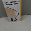 Glocusent 38 LED Clip On Light: 5W Eye Caring Book Lights for Reading at Night - 5 Color & 5 Brightness with a Remote, 30-Min Auto Off Timer, Multi-Purpose Clip Lamp for Bed Reading/Studying/Working