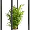 JEPRECO 34" Tall Plant Stand Indoor, 2-Tier Modern Plant Shelf, Corner Flower Pot Holder Organizer for Living Room Balcony Patio Garden (Black)