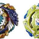Beyblade Burst Turbo Slingshock Dual Pack Fafnir F4 and Rudr R4-1 Left-Spin, 1 Right-Spin Battling Tops, Age 8+