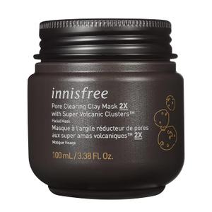 innisfree Super Volcanic Pore Clay Mask, Korean Pore Clearing Clay Mask with Volcanic Clusters and AHA 3.38 Oz