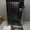 PELONIS Radiator Heater for indoor use Large Room with Remote, Thermostat & LED Display, Quiet Oil Filled Heater with 5 Temperature Settings, Overheat & Tip-Over Protection, Silver