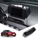 Center Console Organizer Tray Compatible with Mazda MX-5 2016-2023 Accessories, Car Navigation Screen Back Storage Box, Insert Storage Box Auxiliary Storage Tray, Black (Fit L-Peptide Car)