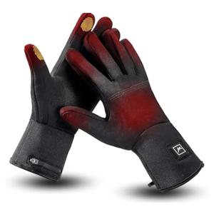 Heated Glove Liners for Men Women, Rechargeable Battery Electric Heated Gloves, Winter Warm Glove Liners for Arthritis Raynaud, Thin Gloves Riding Ski Snowboarding Hiking Cycling