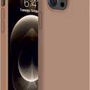 Miracase Compatible with iPhone 12 Pro Max Case, [Soft Anti-Scratch Microfiber Lining], Liquid Silicone Case Gel Rubber Shockproof Drop Protection Phone Case for 12 Pro Max, Chocolate