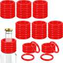 Aodaer 60 Pack Ring Toss Rings Plastic Carnival Rings 2.1 Inch for Carnival Party Favors Bottles Sport Ring Toss Game Fun Target Toys, Red