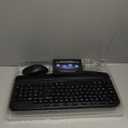 Wireless Keyboard and Mouse Combo  Ergonomic Wave Key, Built-in Leather Soft Palm Rest, 2.4G Full Size, 8 Hotkeys, 6-Button Mouse with 4-Level DPI, Dual USB-A/USB-C, Windows & macOS Compatible