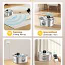 10L/2.64Gal Dog Water Fountain for Large Dogs, Automatic Dog Water Bowl Dispenser with APP 2.4G WiFi, Multi-Filtered Stainless Steel Cordless Pet Water Dispenser for Multi-Pet Home