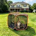 3 in 1 Cat Tent Tunnel 3-Level Climbing Tower with Tunnel Pet Play House Outdoor Large Foldable Cat Enclosure Puppy Playpens (3 in 1)