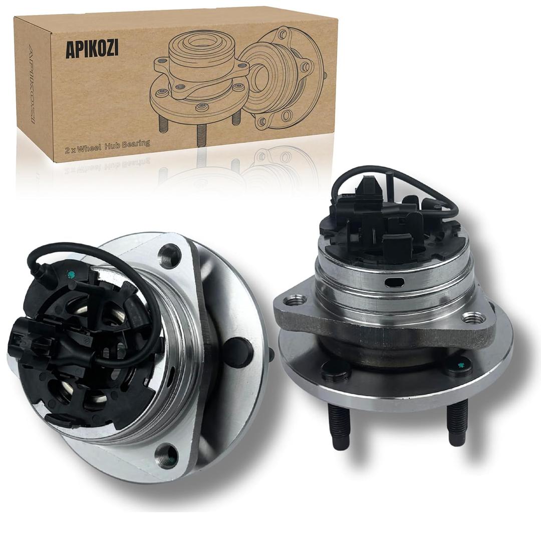 Pair 513214 New Front Wheel Hub Bearing Assembly fit for 04-12 Chevrolet Malibu, 07-11 Chevrolet HHR, 07-11 Pontiac G6, 08-11 Saturn Aura 5 Lugs W/ABS