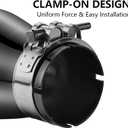 A-KARCK Exhaust Tips Black Chrome 3" Inlet, Muffler Tip with Never Fading and Peeling Coating, 3" Inlet to 4" Outlet 12" Long