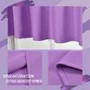DECOVSUN Light Purple Valance for Windows 60x18 Inch Solid Thermal Insulated Blackout Rod Pocket Kitchen Short Curtain Toppers Valance for Bathroom Living Room, Lilac Lavender