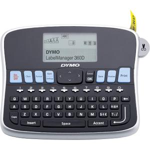 DYMO Desktop Label Maker LabelManager 360D Rechargeable Hand-Held Label Maker, Easy-to-Use, One-Touch Smart Keys, QWERTY Keyboard, Large Display, For Home & Office Organization