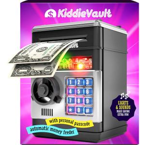 Piggy Bank for Kids - Electronic Money Saving Box w/Code- ATM Safe - Toy Coin Bank - Boys Toys for Age 3, 4, 5, 6, 7, 8, 9 - Birthday Gifts for 8, 9, 10, 11, 12 Year Old Boy and Girl