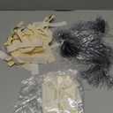 Shihanee Beige Christmas Bows Decor Set 1 Large Neutral Satin Christmas Tree Topper 24 Velvet Ribbon Bows with 3000 Strands Silver Tinsel Icicles Vintage Xmas Ornament for Holiday Wreath Gift Wrapping