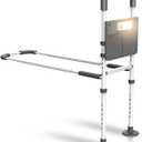 Agrish Bed Rails for Elderly Adults Safety - with Motion Light & Storage Pouch, Bedside Assist Bar with Support Legs for Seniors & Surgery Patients - Medical Bed Rail