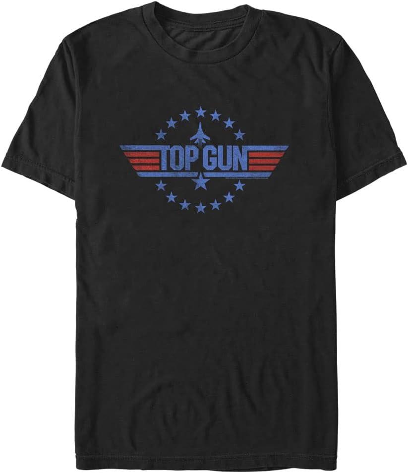 Fifth Sun Men's Big Top Gun Round Logo T-Shirt, Black, 3X-Large Tall