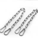 2 Pack Extension Chain with 4 Carabiners for Hammocks Stand Chairs Porch Swing Punching Bags, 450 Lbs Capacity