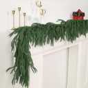 9FT Norfolk Pine Garland Realistic - Thick Deluxe Faux Christmas Greenery Garland Artificial Green Winter Pine Garlands for Mantle Staircase Table Indoor Outdoor Xmas Holiday Decoration