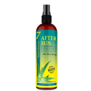 Seven Minerals NEW Cooling After Sun Gel with Aloe Vera - For Skin & Face with Instant Sunburn Relief. Unlike Regular Aftersun Lotion With Cucumber & Vitamin E (12 Fl Oz)