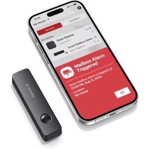 X-Sense Smart Mailbox Alarm, Requires SBS50 Base Station, Wireless Long Range Mailbox Alert, Mailbox Sensor for Delivered Mail, SMA51