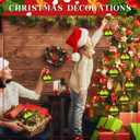 12 Pcs 2.4 Inch Christmas Ball Ornaments Red and Green Polka Dot Hanging Ornaments Christmas Tree Decorations Plastic Glittering Balls for Xmas Holiday Party Tree Decor(Stylish Style)