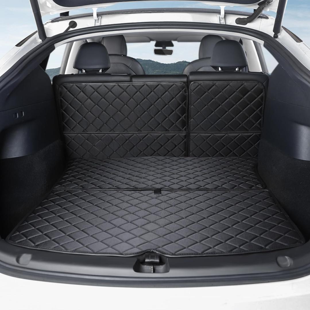 Topfit for Tesla Model Y Trunk Mats Cargo Liner Waterproof Dog Car Seat Covers Protector All-Weather Rear Floor Mat for Tesla Model Y Accessories 2019-2025