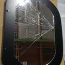 Hives and Honey Daley Oval Jewelry Armoire, Stylish Standing Organizer with Mirror, 7 Drawers, 20 Necklace Hooks, Anti-Tarnish Lining, Divided Storage, Black