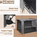 HiCaptain Breathable Dog Crate Cover 30 Inch, Durable Heavy Duty Kennel Cover, Dual Zippered Panels, Windproof Waterproof UV-Resistant(Grey)