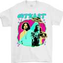 Outkast Unisex Adult Spaceship Cartoon Tee (White, S)