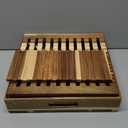 Acacia Wood Bread Slicer for Homemade Bread and Sourdough, Adjustable Width up to 10.4", 2-in-1 Bread Cutter with Pull-Out Serving Tray, Large Wide Capacity Bread Making Tool