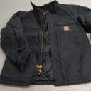 Carhartt Men's Loose Fit Firm Duck Insulated Traditional Coat Black M