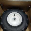 GICOOL 13x5.00-6" Tubeless Tiller Tire and Wheel, 【1" Axle Size】, 3-1/8" Centered Hub, 13x5-6 Agriculture Super Lug Tractor & Trencher Tire Replacement, 1 Pack