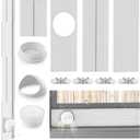 Insputer Portable ac Window Vent Kit with Coupler, 2025 New Adjustable Air Conditioner Window Seal Kit for Sliding Window, Fit for AC with 5.9 & 5.1 Inch Diameter Exhaust Hose(3 Pcs) (White)