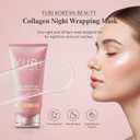 Collagen Night Wrapping Mask, Collagen Overnight Glass Skin Peel Off Face Mask, Elasticity & Hydration Care, Restored Balance & Ongoing Renewal, All Skin Types Skincare (2.53 fl.oz)