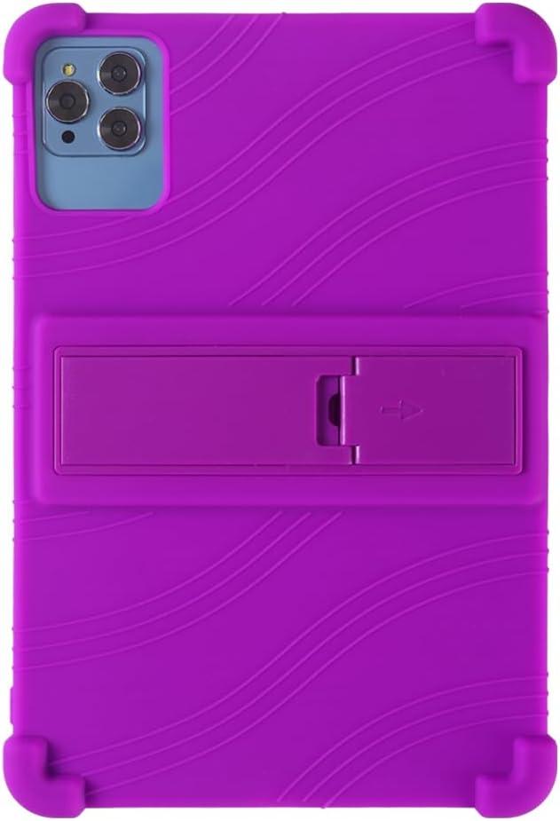 Kwamaz for 10.1 inch Android Tablet Case, Soft Silicone Cover Case 10.1'' for ROWT A10,Oscal/Aigopad/Jusysa/HAPPYBE/Moderness MB1001/Okaysea/Yqsavior/DOOGEE, Purple