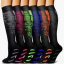 5 Pack Copper Compression Socks for Women and Men Circulation-Best Support for Medical, Running,Nursing,Athletic,L/XL