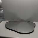 POZINO Asymmetrical Mirror, Black Irregular Mirrors, Cloud Shaped Mirrors, Unique Modern Frameless Mirror for Living Room Bathroom Bedroom Entryway Fireplace,30"x20.5"