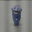 BLUEGO 40 oz Glass Water Bottle With Straw, Leakproof With Time Marker and Silicone Sleeve, Wide Mouth for Travel, Gym, Workout, Blue