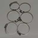 6 Pcs 3 Inch Stainless Steel Hose Clamps - Adjustable Worm Gear Drive Hose Clamps for Fuel Line Hose Pipe Clamp for Dryer Vent Hose (3 Inch)