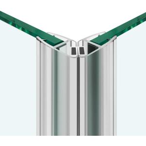 Shower Glass Door Side Seal, 2PCS 78 Inch Ultra Clear PVC Seal Strip with Magnetic Stripe for 3/8"(10mm) Thick Frameless Glass Door, to Stop Water Leakage