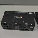 Triple Monitor KVM Switch 3 Monitors 2 Computers 8K@60Hz 4K@144Hz,MLEEDA HDMI+2 Displayport KVM Switch Triple Monitor for 2 Computers Share 3 Monitors and 4 USB3.0 Device,with Wired Remote and 5 Cable